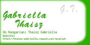 gabriella thaisz business card